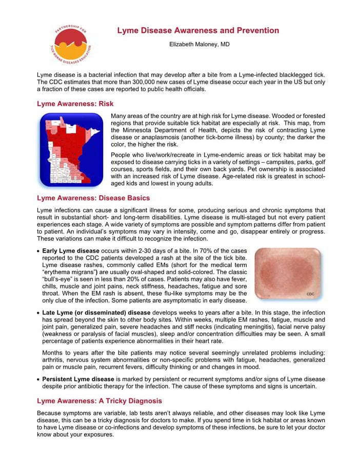 Printable Materials • Minnesota Lyme Association